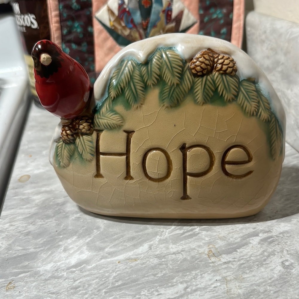“Hope” self standing sign.